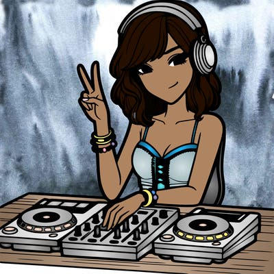 woman dj party
