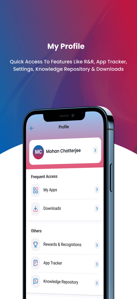 TATA AIA Siddhi 2.0 - Profile screen of TATA AIA Siddhi 2.0 app showing user name and quick access to features like rewards and knowledge repository
