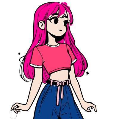 girl in a cute crop top