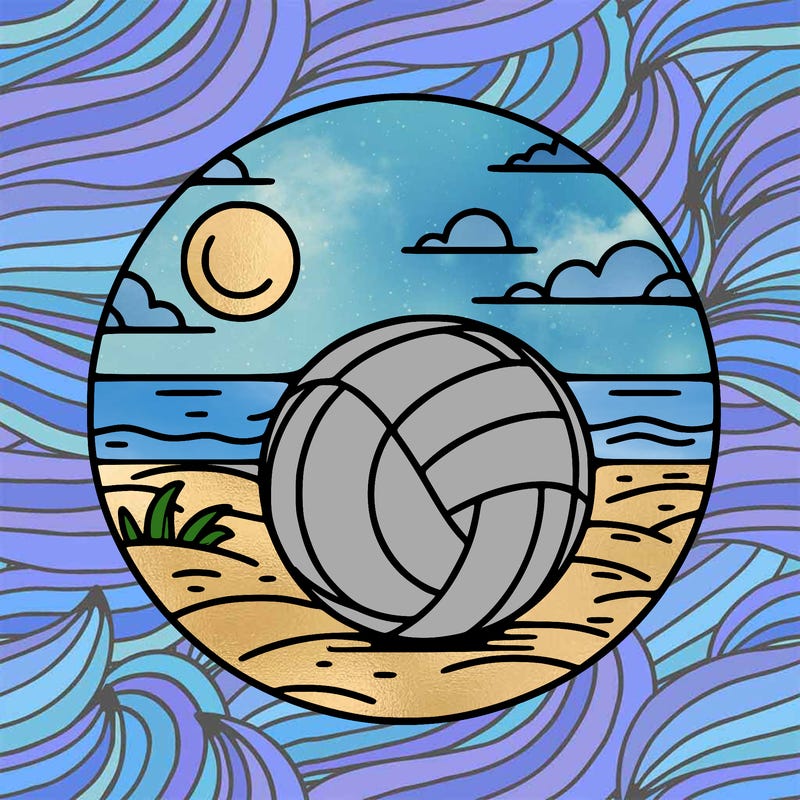 volleyball on a beach