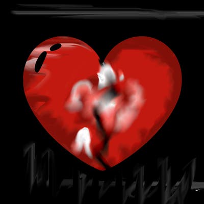 a blank heart