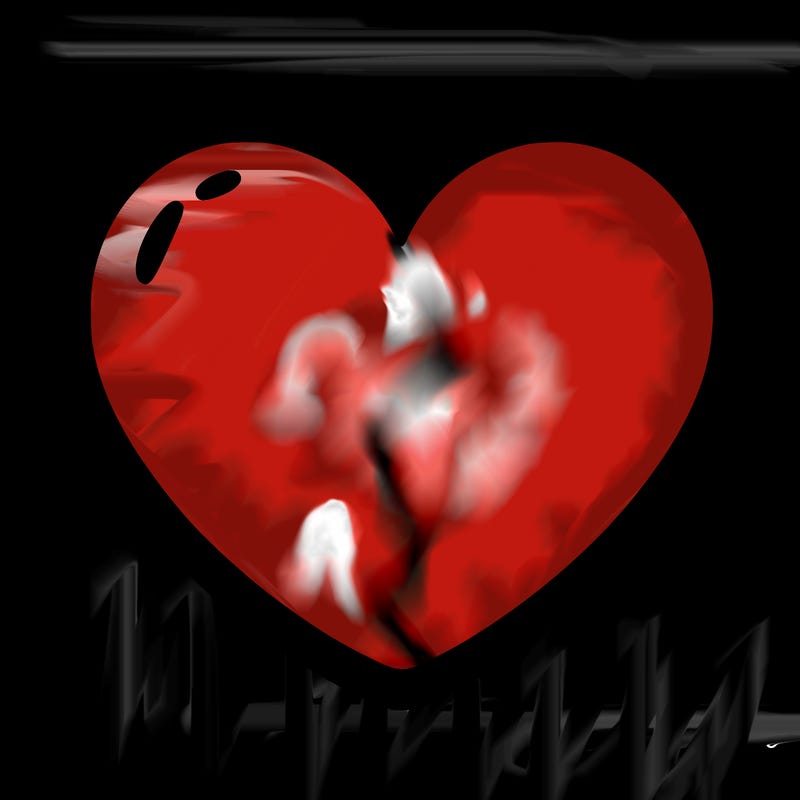 a blank heart