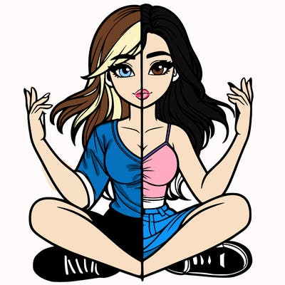 realistic girl split