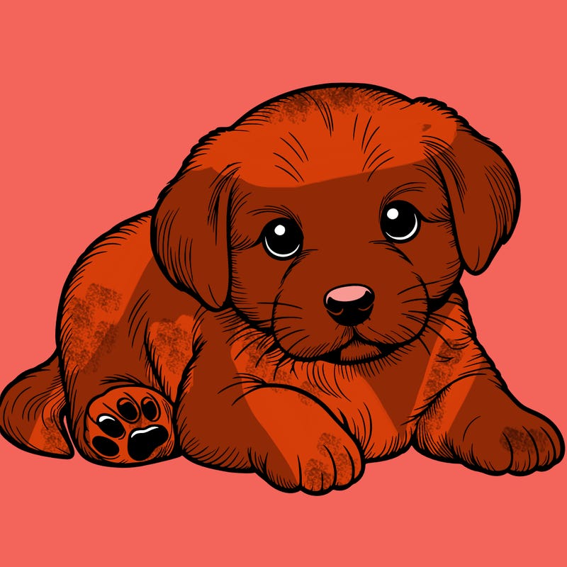 a cute realistic puppy