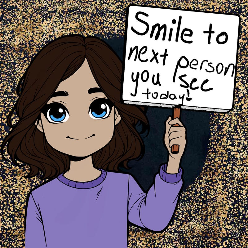 realistic girl holding up a sign
