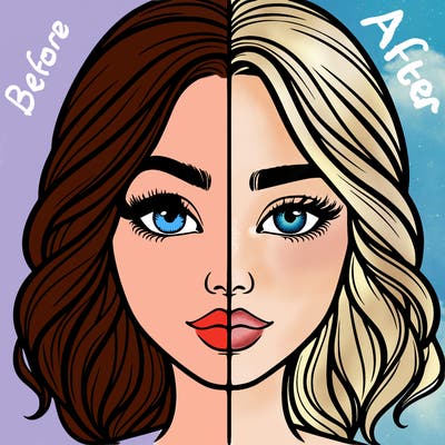 realistic girl split half