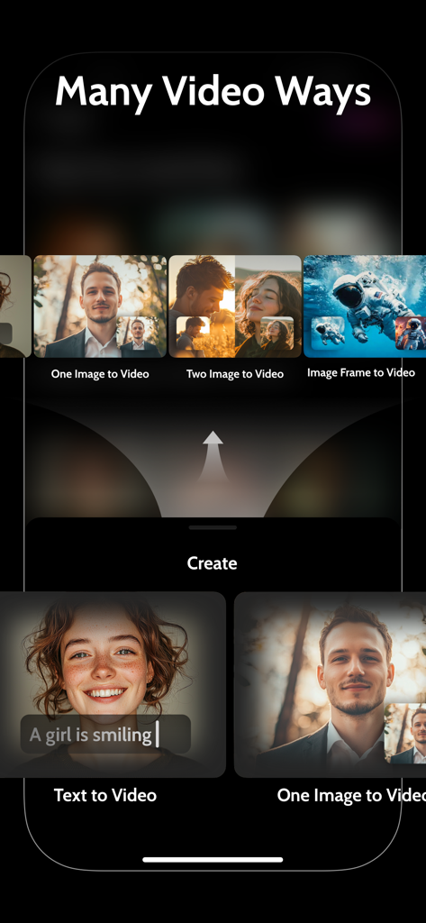 Vigo-AI Video Creator - Interface of Vigo-AI Video Creator app displaying text-to-video and image-to-video generation options
