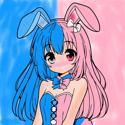anime girl in bunny costume