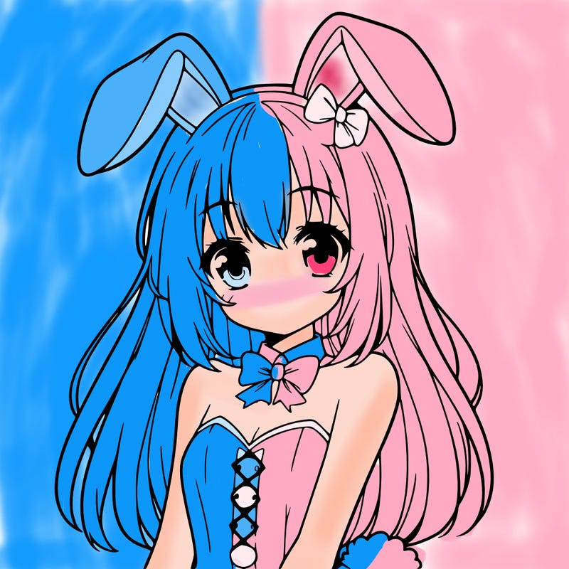 anime girl in bunny costume