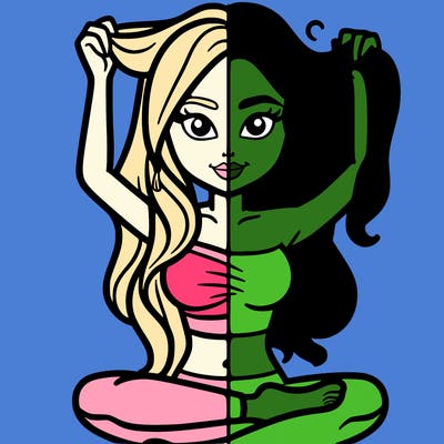 split woman