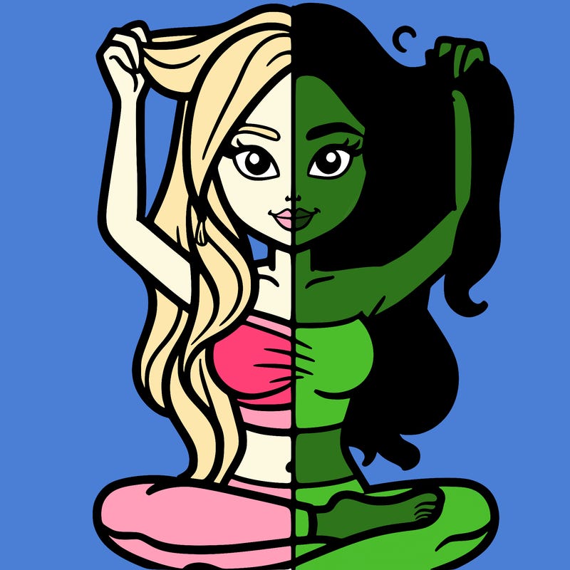 split woman