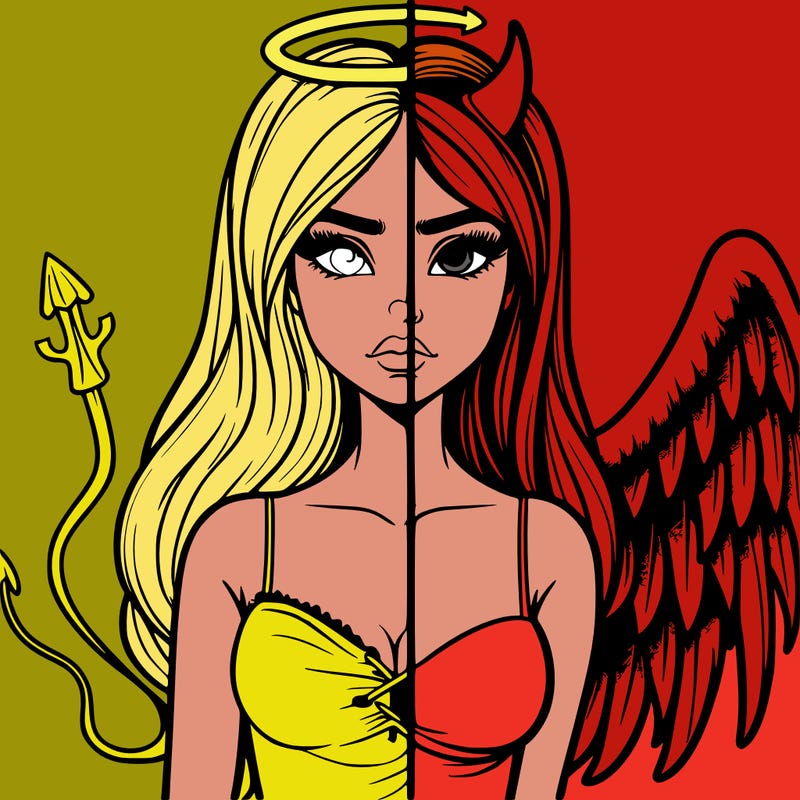 devil vs angel realistic girl