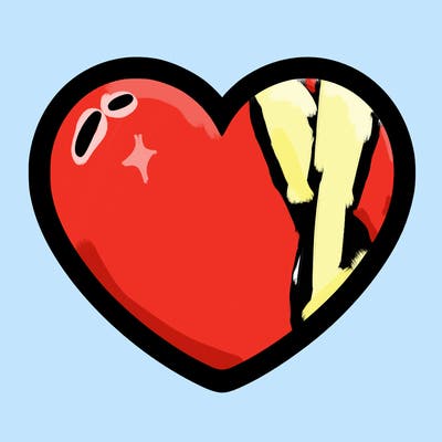 a blank heart