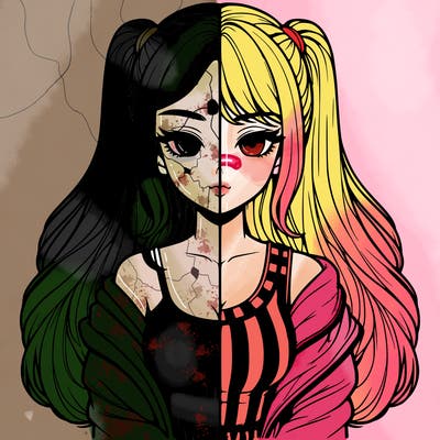 realistic girl split