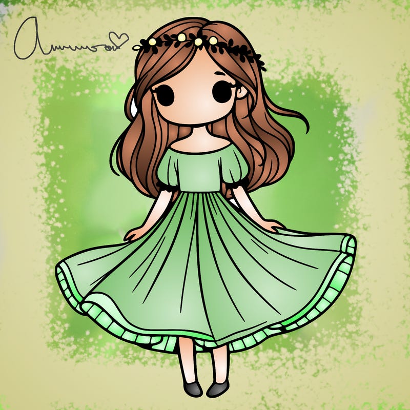 girl with flowy dress