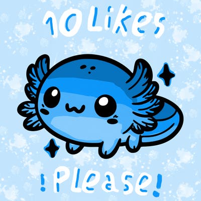 cute easy baby axolotl