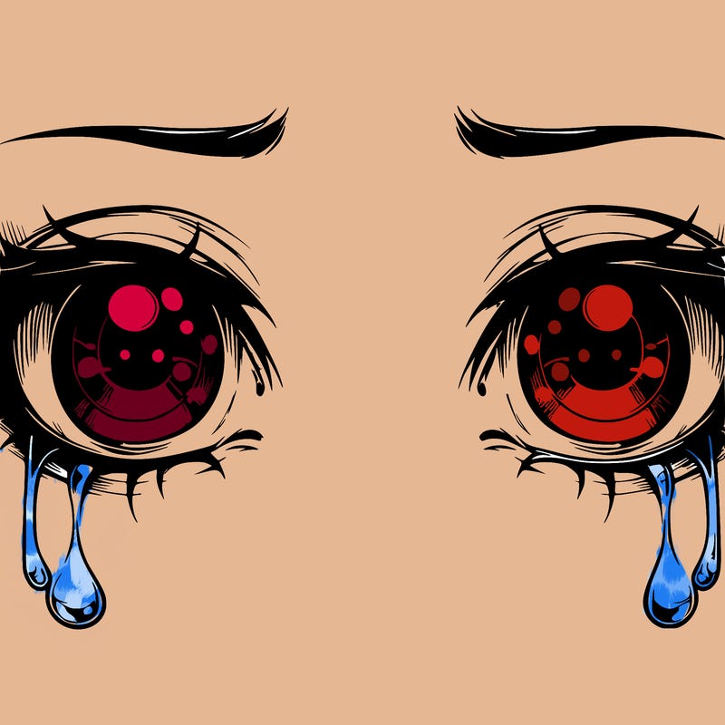 realistic eyes with tears