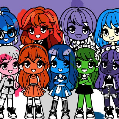a group of girls