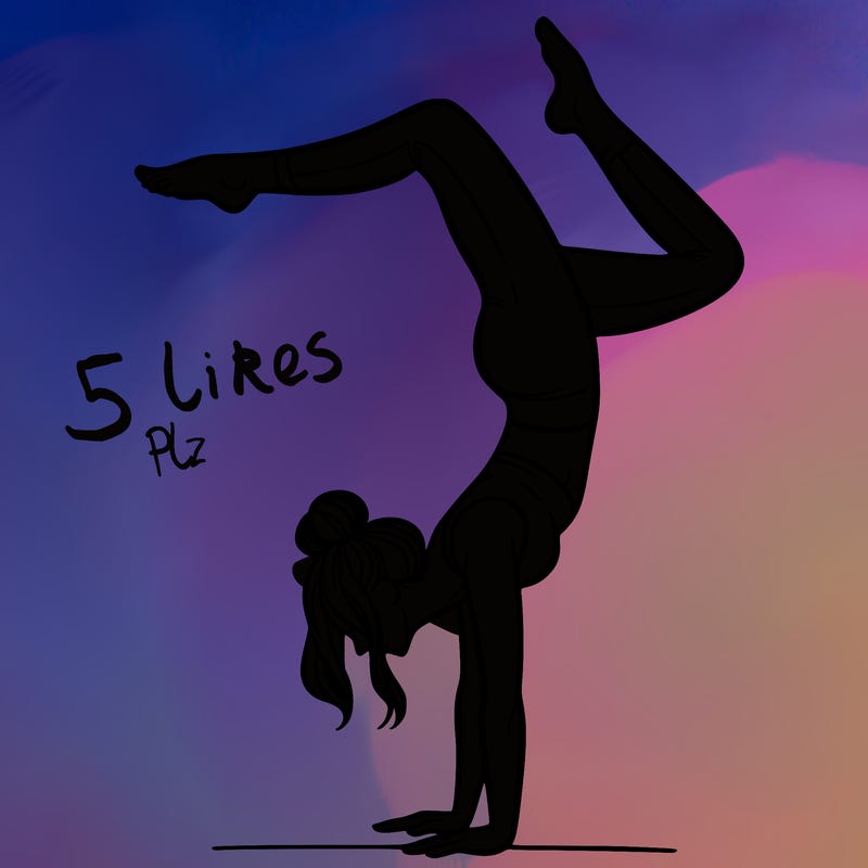 a woman doing a handstand