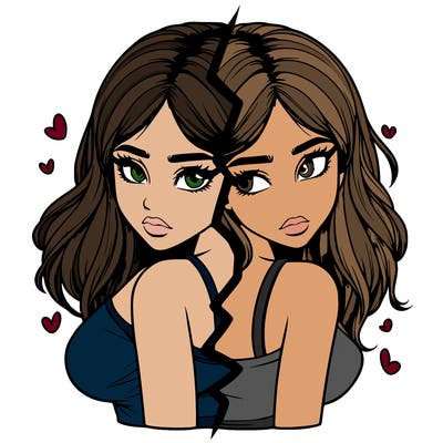 realistic girl split