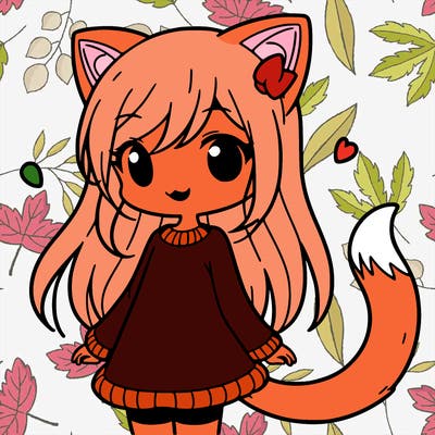 girl with cat ears and tail