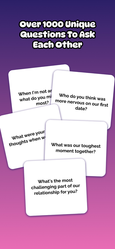 Icebreaker - couple game - A collection of digital cards from the Icebreaker app featuring deep and personal questions for couples to improve intimacy.