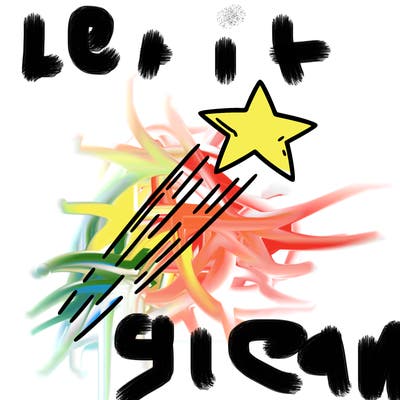 a shooting star in the sky