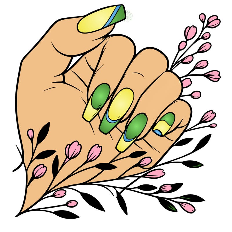 nails with french tip