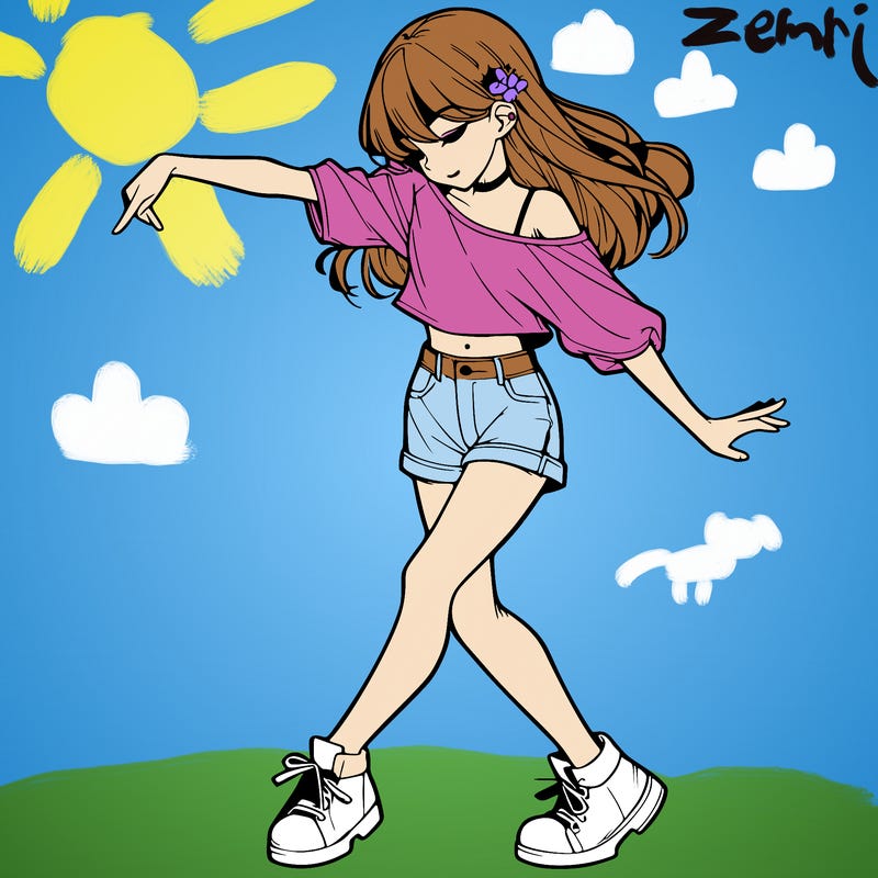 realistic girl danceing