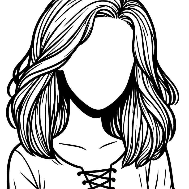 a girl realistic faceles