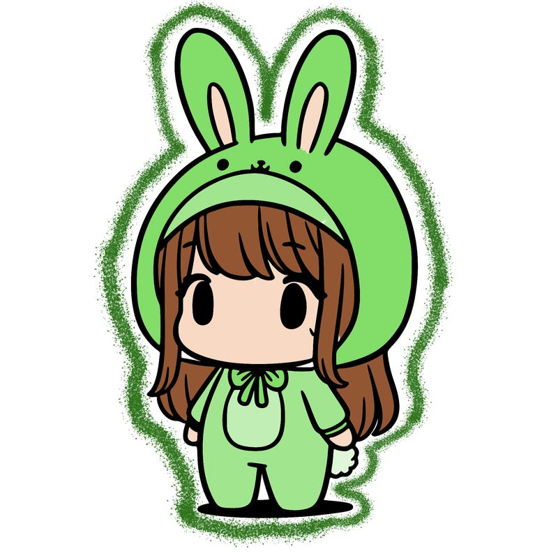 a girl in a bunny costume