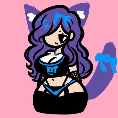 curvy woman with hair