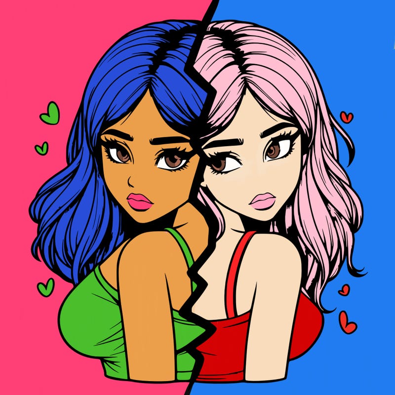 realistic girl split