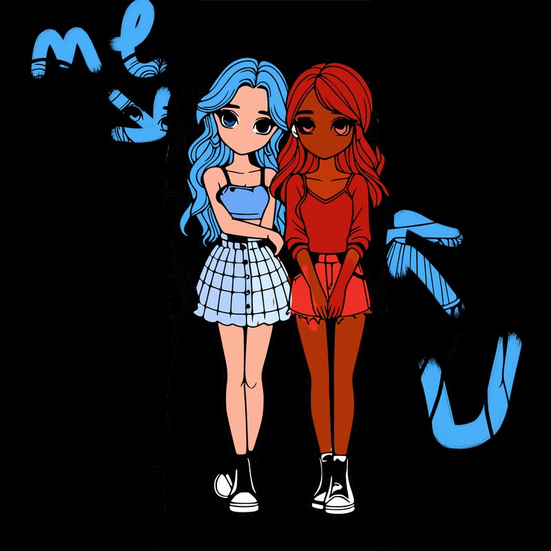 a group of girls realistic