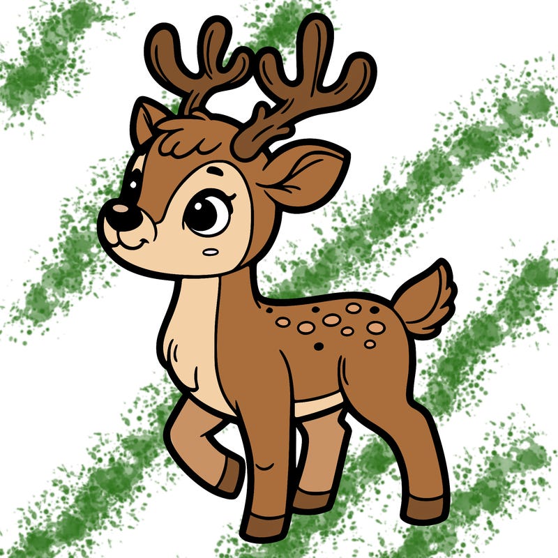 cartoon reindeer
