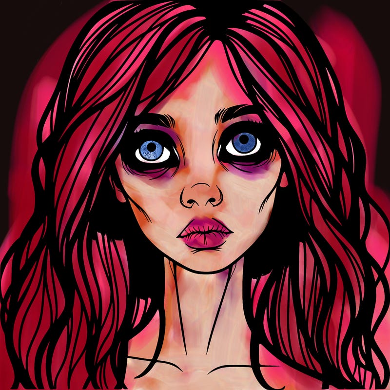 scary beautiful realistic girl