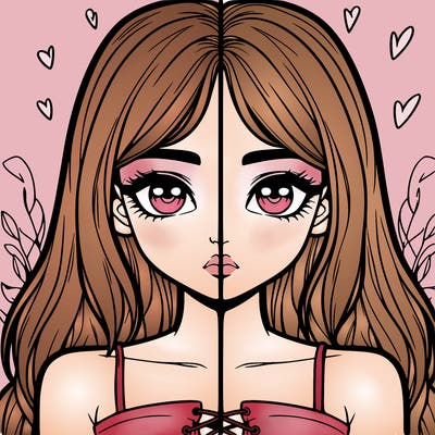 realistic girl split