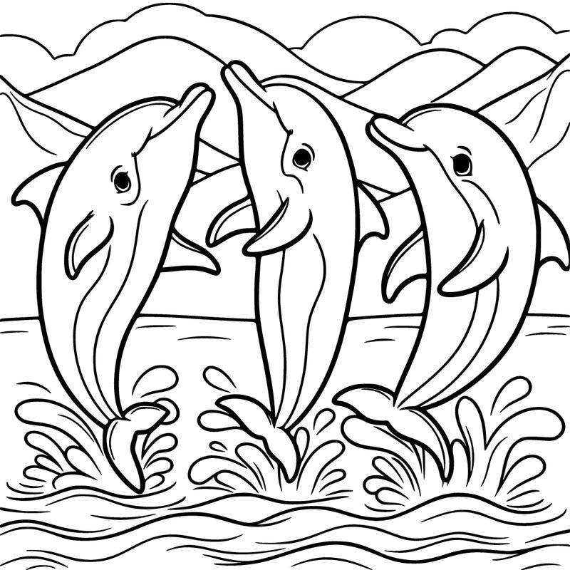 dolphins dancing in the water