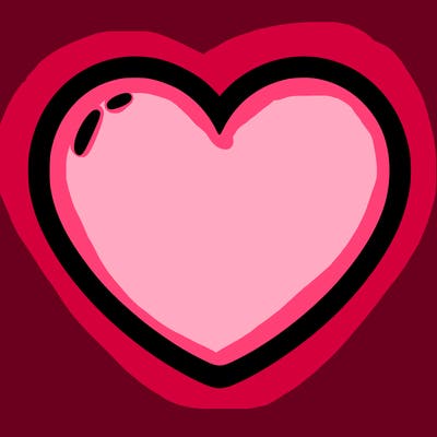 a blank heart