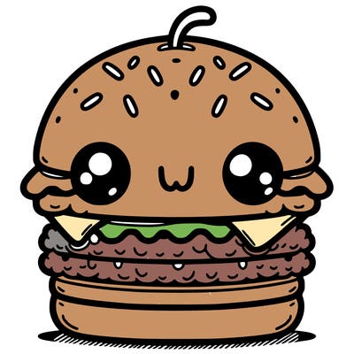 burger cute