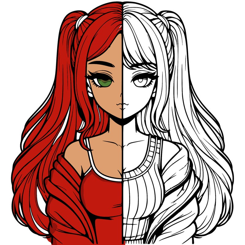 realistic girl split