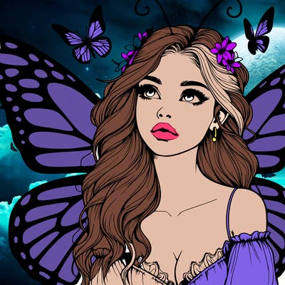 butterfly fairy realistic girl