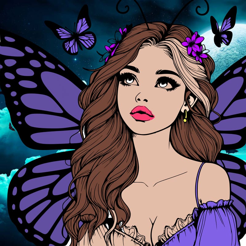 butterfly fairy realistic girl