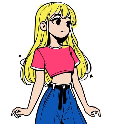 girl in a cute crop top