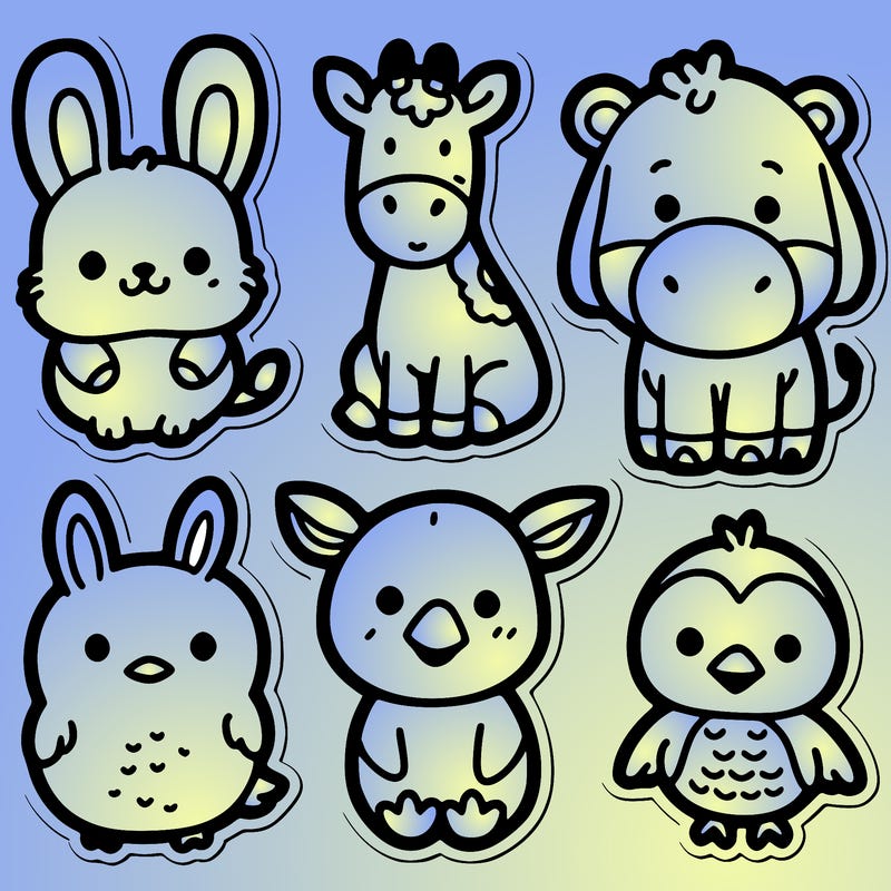 cute animal stickers