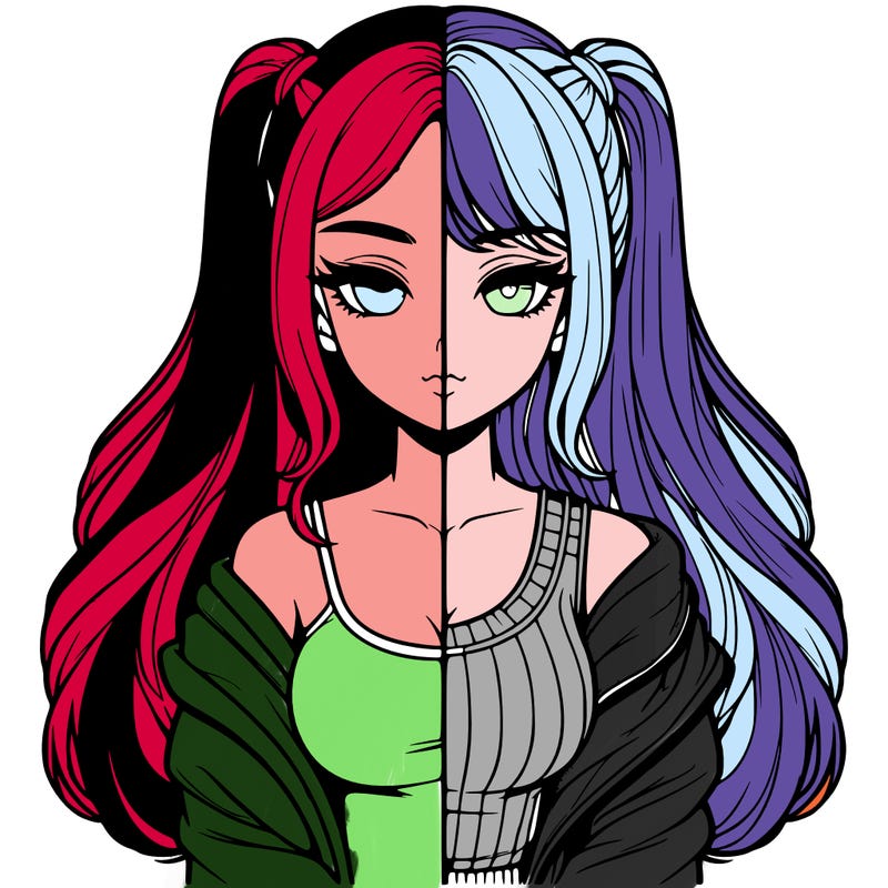 realistic girl split