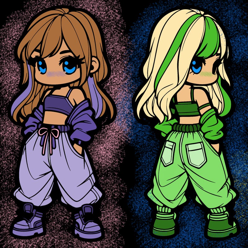 girl in crop top and baggy pants