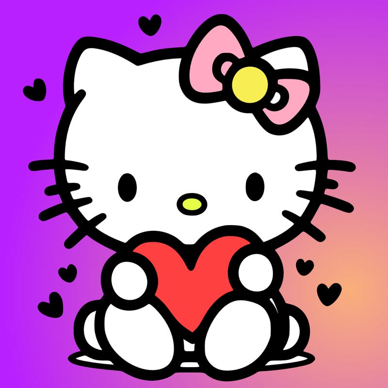 hello kitty with heart
