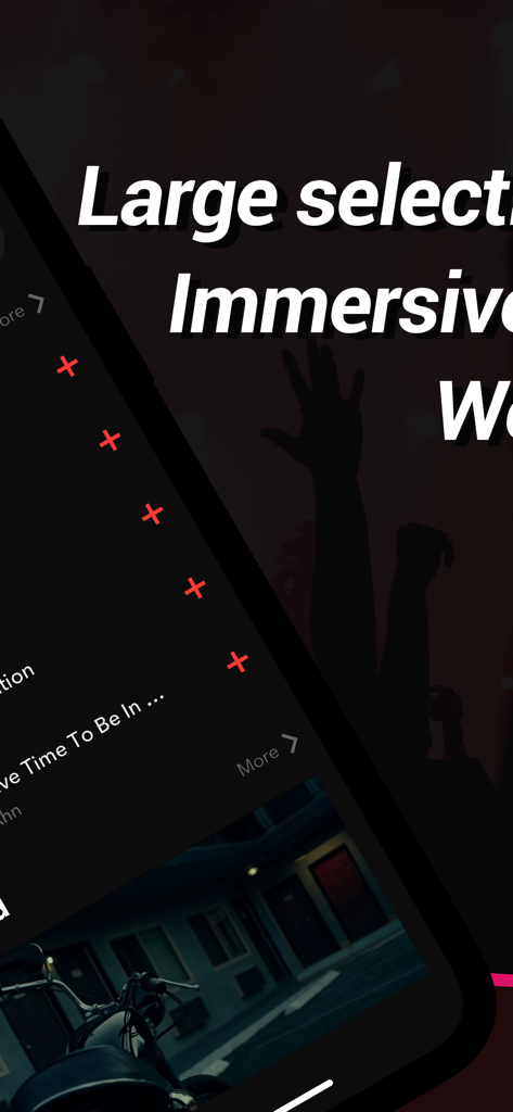 ElfSounds music player app interface featuring a dark aesthetic and music selection screen
