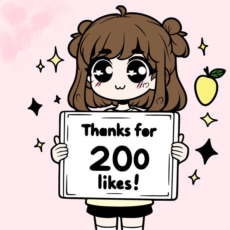 girl holding sign that says thanks for 200 likes!
